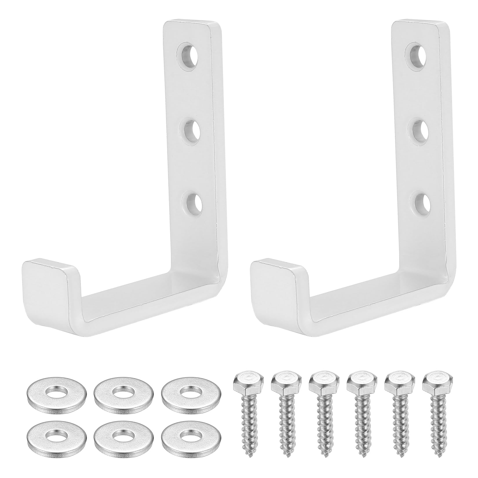 2 Pcs Garage Hooks for Hanging Heavy Duty Hooks, Large Ladder Hooks, Garage Wall Hooks for Hanging, Shed Hooks, Garage Storage L Shaped Utility Hooks Wall Mounted for Home Garden Garage Tool