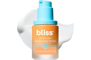 Bliss Vitamin C + Tri-Peptide Bright Idea Serum – 15% Brightening + Barrier Boost Complex for Radiant, Firm Skin – Anti-Aging Face Serum Boosts Collagen & Elasticity - 1 fl oz