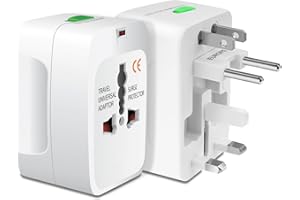 Portable Worldwide Universal Power Adapter All in One International Out of Country Travel Wall Charger Plug for Wall Plug Input in USA EU UK France Italy Australia India Outlets by Cellet