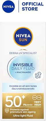 Nivea Sun UV Face Invisible Daily Fluid SPF50+ 40ml Niacinamide 8H Matte view 2