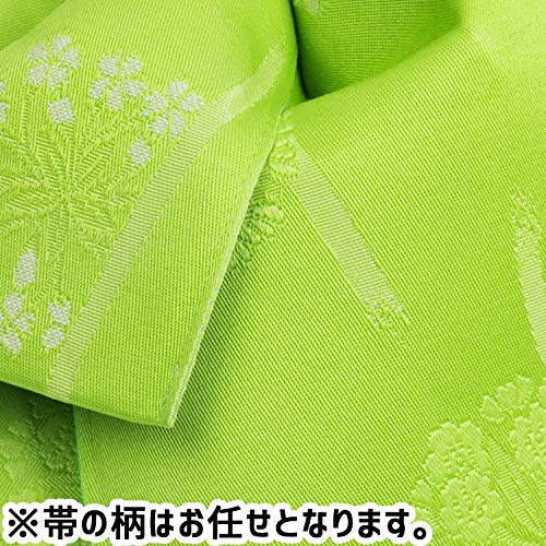 KYOETSU Women's Easy Patterned Obi Belt for Japanese Yukata Kimono (Light green) - Thumbnail 2