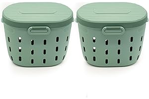 Vego Garden In-Ground Worm Composter Outdoor Farm Compost Bin 7 Gallons BPA-Free Composting System for Raised Garden Beds Sage Green, Twin Pack