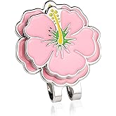 Gosknor Magnetic Golf Ball Marker with Hat Clip, Flower Shape Golf Ball Marker Magnet Golf Ball Marker Hat Clip Golf Bag Accessories Gifts for Men Women Golfer
