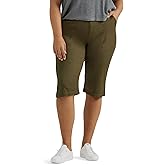 Lee Womens Plus Size Ultra Lux Comfort with Flex-to-go Utility Skimmer Capri Pant
