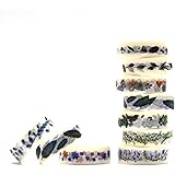 Asian Hobby Crafts Gift Wrapping Paper Tapes Printed Self Adhesive (Assorted Design, 15 mm x 3 m)-10 Pieces