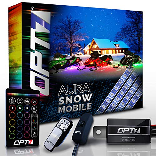 OPT7 10pc Aura Snowmobile Body Glow LED Lighting Kit | Multi-Color Accent Neon Strips w/Switch