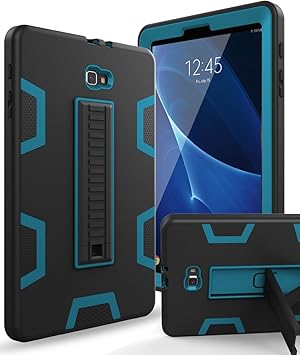 Samsung Galaxy Tab A 10 1 Case Xiqi Three Layer Hybrid Rugged Heavy Duty Shockproof Anti Slip Case Full Body Protection Cover For Tab A 10 Inch Sm T580 Black Bule Amazon Ca Electronics