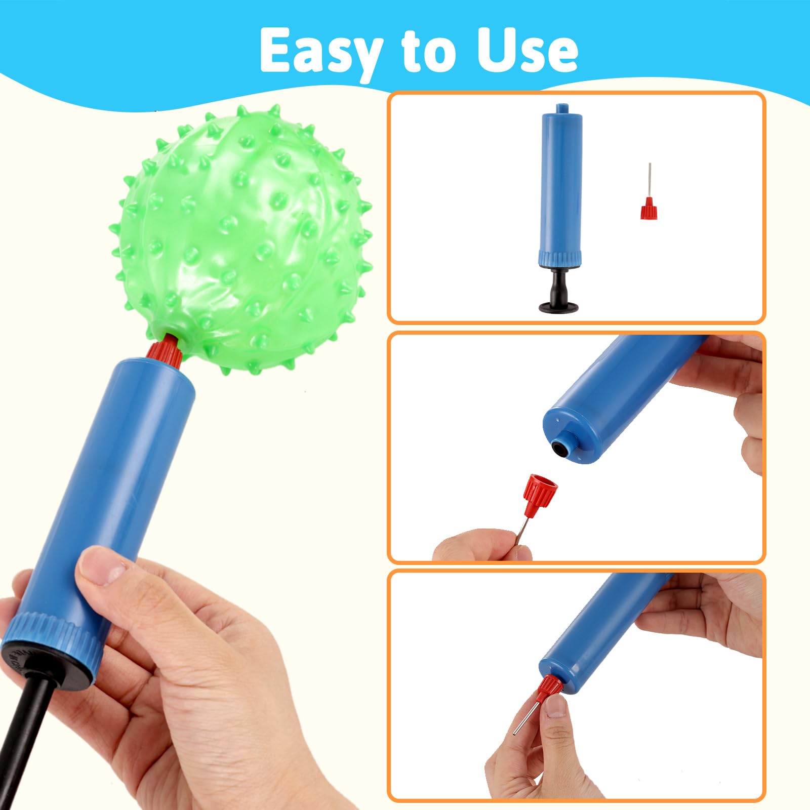 LOVEINUSA 12 Pack Bouncy Ball Knobby Massage Ball, 5