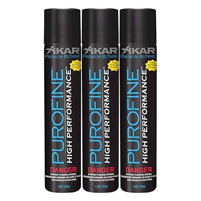 Xikar PUROFINE High Performance Premium Butane Lighter Fuel Refill for Lighters, High Altitude Formula, 1.9oz (Pack of 3)