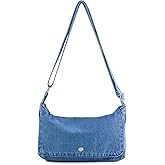 AdiStylinno Crossbody Purse for Women Men, Trendy Small Shoulder Bag Denim Cross Body Handbags with zipper Adjustable Strap
