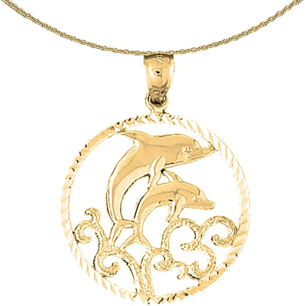 Apo7 Ch Necklaces Jewelry Rhodium Plated 925 Silver Dolphin Pendant With 18 Necklace Jewels Obsession Silver Dolphin Necklace