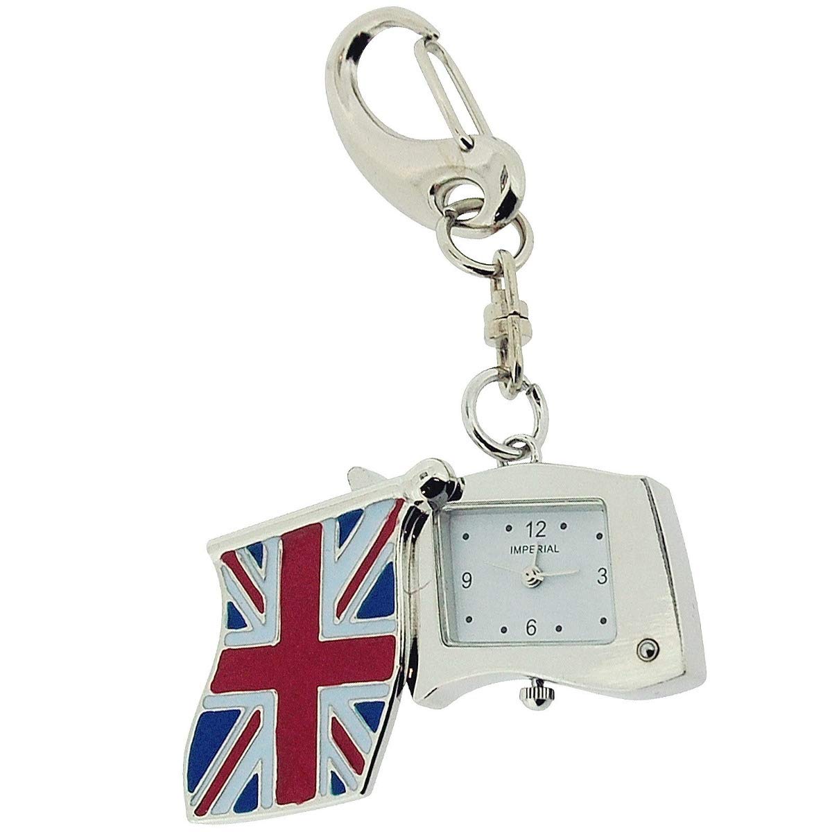 GTP Unisex Novelty Union Jack Mini Flag Clock Keyring The Ideal Gift IMP745