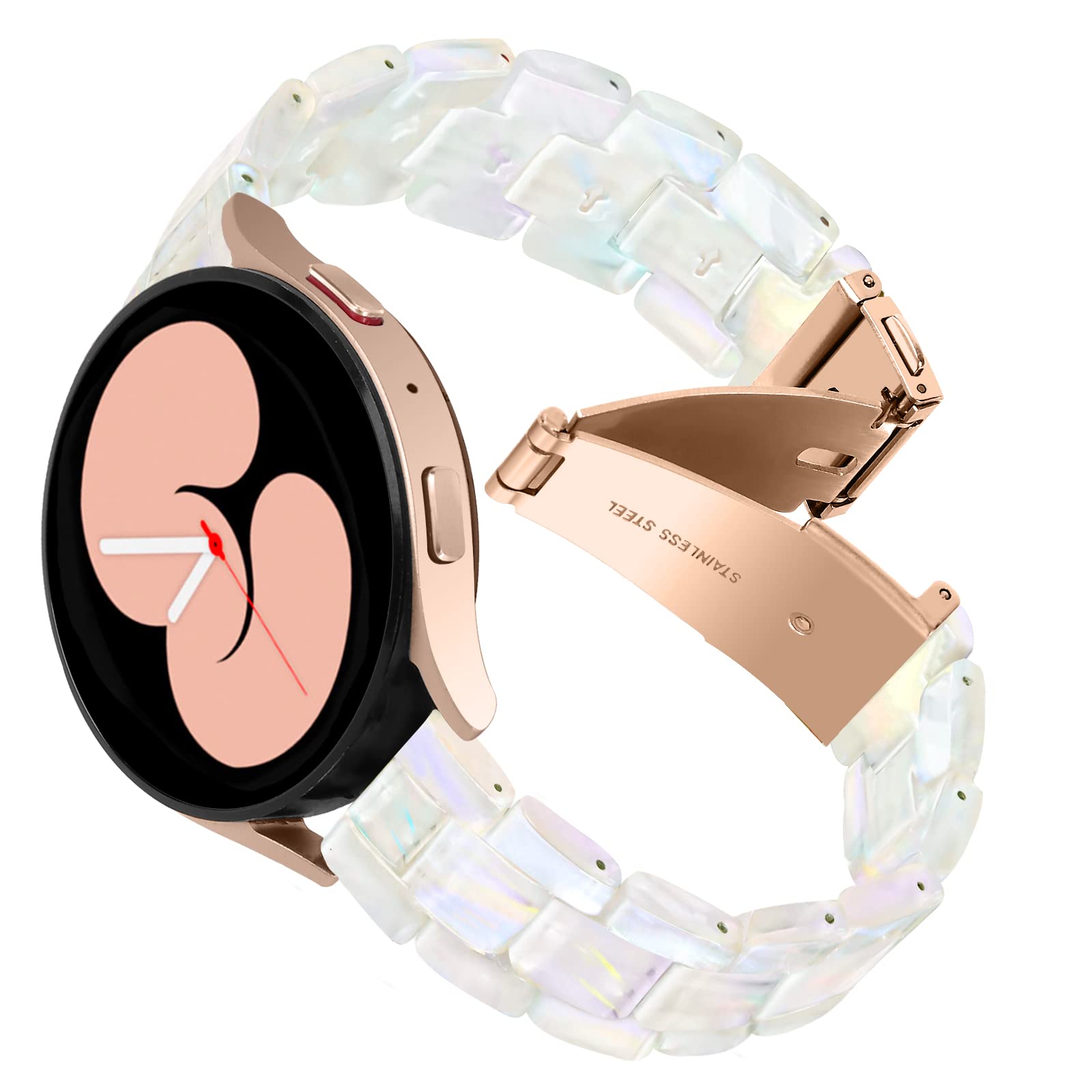 JOYOZY Resin Bands Compatible with Samsung Galaxy Watch 7/6/5/4/FE 40mm 44mm/Watch 6/4 Classic 43mm 47mm 42mm 46mm/Watch 5 45mm/Active2 40mm 44mm/Active 40mm Bands,20mm Quick Release Fashion Bracelet
