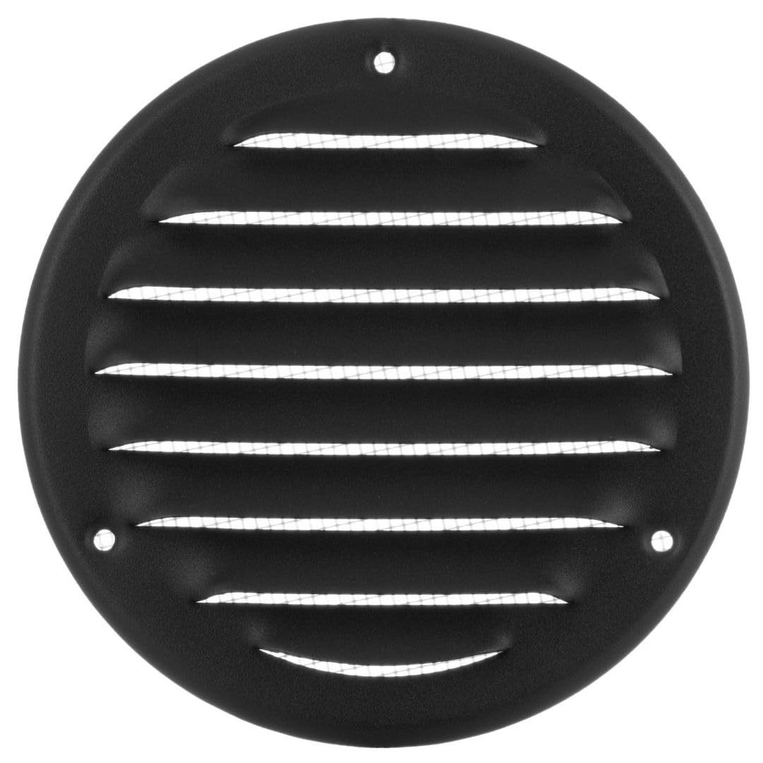 ABOUT VENT Ø 100 mm (4 Inch) Metal Vent Cover, Anthracite – Ventilation Grille with Flyscreen