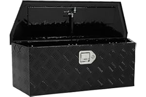 Aikosin 35 Inch Heavy Duty Aluminum Stripes Plated Tool Box Pick Up Truck Bed RV Trailer Toolbox Storage Organizer, Waterproof Underbody Tool Box Storage with Lock and Key (35"x12" x12")
