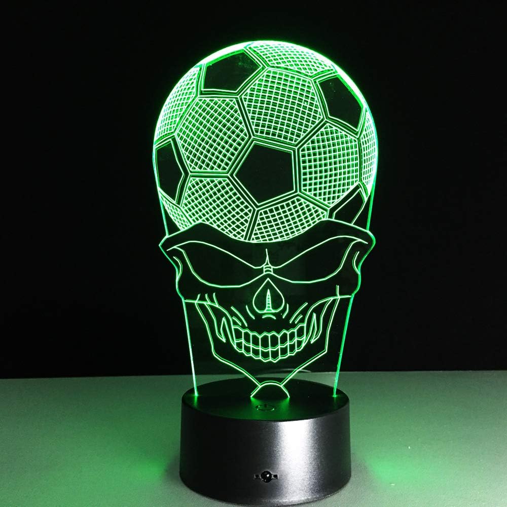 Sproud Football Portrait Touch Switch 7 Colors 3D Illusion Lamp Soccer