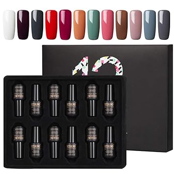 Amazon Com Polish Gel Gifts Box Rosalind Dark Color Deep Pink 7ml