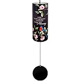 Carson 18" 'Cherish Every Moment' Bereavement Wind Chime - Floral Windchime - Memorial Windchime for Outdoor Decor - Garden Patio Porch