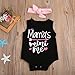 Doing Newborn Baby Girls Infant Sleeveless Rompers Jumpsuit Bodysuit Outfits Clothes with Headband (6-12M)