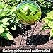 Sunnydaze Green Rippled Mirrored Surface Gazing Globe Ball, 10-Inch