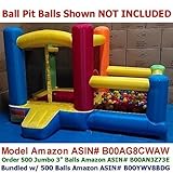 My Bouncer Little Castle 88" L x 118" W x 72" H Bounce House Bopper w/ Built-in Ball Pit; Hoop & Step ( Required Minimum 500 Jumbo 3" Balls-NOT Included, Large Floor Space Required !!! )