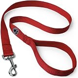 igadgitz Home Padded Handle Dog Lead Leash Red 100cm 3ft 4in