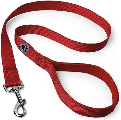 igadgitz Home Padded Handle Dog Lead Leash Red 100cm 3ft 4in