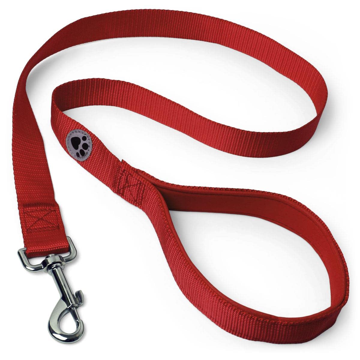 iGadgitz Home U7159 Padded Handle Dog Lead Leash - Red - 100cm (1m) 3ft 4" — image 1