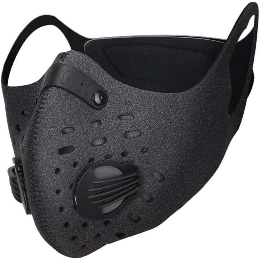 N95 Particulate Respirator Dust Face Mask, Running Anti Pollution Gas Mask Breathing Air Filter Quality Masks for Smoke Protection… (Black)