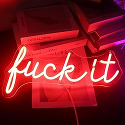 LED "Fuck It" Neon Sign USB Powered Neon Lights for
