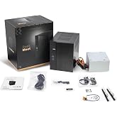 ASRock DeskMeet X300 Mini PC Barebone Kit &ndash; AMD AM4 Socket, Supports Ryzen 5000/4000/3000G CPUs, DDR4-3200MHz, PCIe 3.0 x16, Dual M.2, USB 3.2 Gen2 Type-C, 500W PSU (No CPU/RAM/Storage Included)