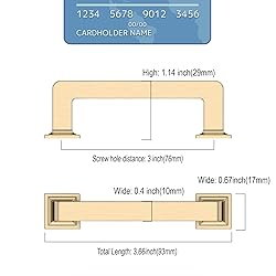 9BUILD 6 Pack 3 Inch Cabinet Handles Brushed Brass