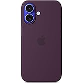Apple iPhone 16 Silicone Case with MagSafe and Camera Control: Lightweight Phone Case, Wireless Charging Compatible, Smooth Matte Finish; Plum