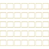Shapenty Brass Square Hollow Frame Pendant Charms Open Bezel Frames Linking Ring Connectors Beading Hoop Earrings for Necklace Bracelet Jewelry Making Resin Craft, 50PCS (18mm, KC Gold)