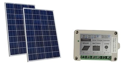 Amazoncom 200w Solar Panel Kit 2x 100w Watt Solar Panels W