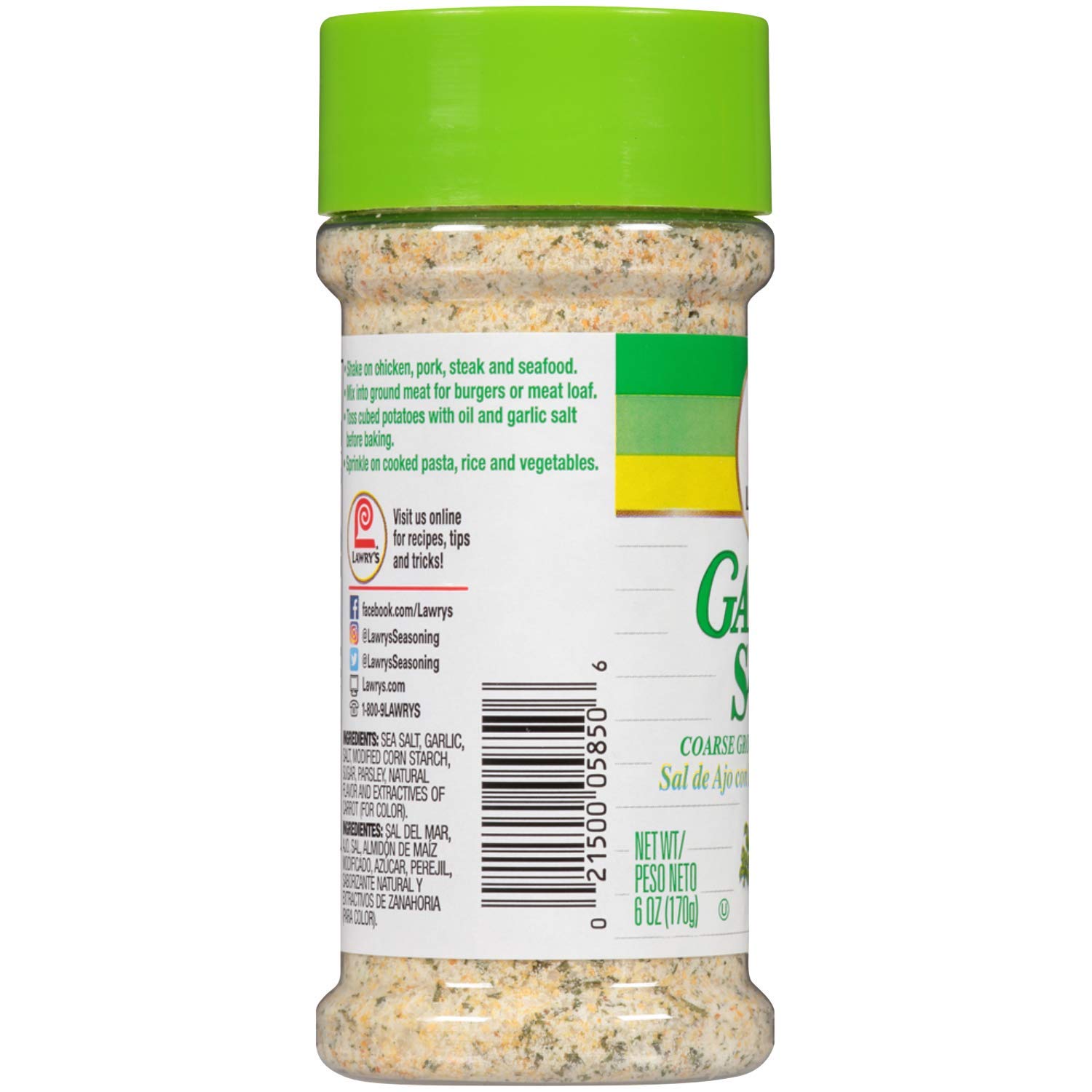 Lawry's Garlic Salt, 6 oz, 2 pk : Grocery & Gourmet Food