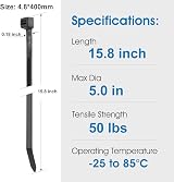 Yaluzibi 16 inch Cable Ties 100 Pack 400mm x 4.8mm Black 50lbs UV view 2