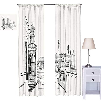 Amazon Com W Machine Sky Modern Blackout Curtains For