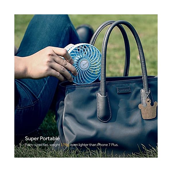 EasyAcc-Handheld-Electric-USB-Fans-Mini-Portable-Outdoor-Fan-with-Rechargeable-2600-mAh-Foldable-Handle-Desktop-for-Home-and-Travel-Blue EasyAcc Handheld Electric USB Fans Mini Portable Outdoor Fan with Rechargeable Battery Foldable Handle Desktop for Home…