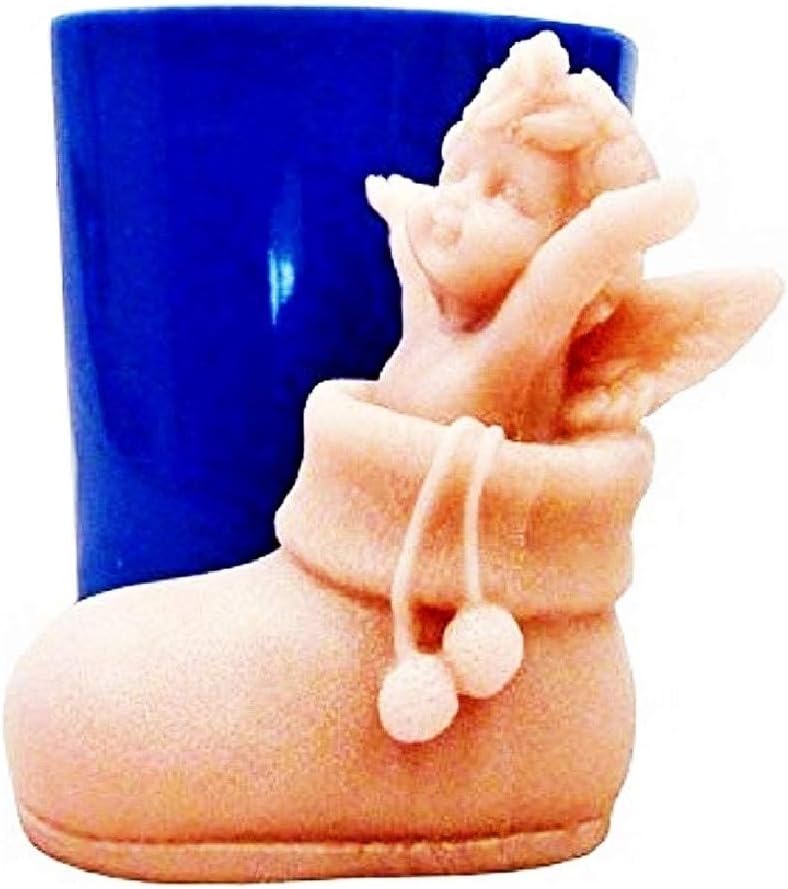 EVRYLON Angel Silicone Mold 3D Shoe Love Soap Resin Gypsum Christmas and Birthday Gift Idea Silicone molds Crafted Mold