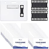 On It! 100-Pack Magnetic Name Badge Holders – 4"x3" (W x H) Clear Tags for Events & Conferences No-Damage Magnets | PVC-Free | Fits 5392 Inserts | Reusable for Trade Shows & Meetings