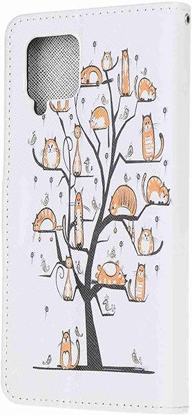 Skyhewen Samsung Galaxy A22 4G Case Flip PU Leather Shockproof Wallet Card Slots Premium Cover for Samsung Galaxy A22 4G with Magnetic Closure Built in Kickstand Tree