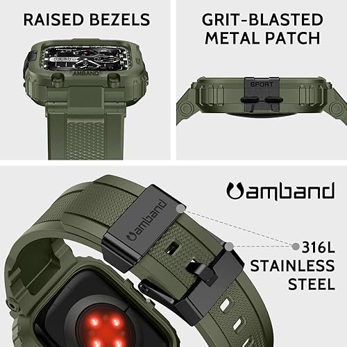 amBand Bands Compatible with Apple Watch 9/8/7 45mm, M1 Sport