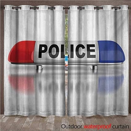 Amazon Com Police Outdoor Blackout Curtain Police Car Sirens On