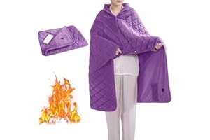 Baimiu Portable Heated Blanket Soft Warm USB Heated Lap Blanket Rechargeable Electric Throw for Adults Camping Car Travel Use