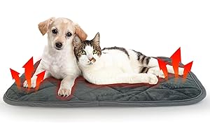Self-Warming Cat Bed Indoor/Outdoor/Car Super Soft Self Heating Pet Mat Washable Thermal Pad for Cat & Dog 75x50CM