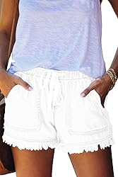 YOCUR Womens Denim Shorts Colored Flowy Fashion