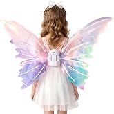 POZMTIORE Electric Moving Light Up Butterfly Wings with Adjustable Straps for Birthday Halloween Cosplay Party Gift