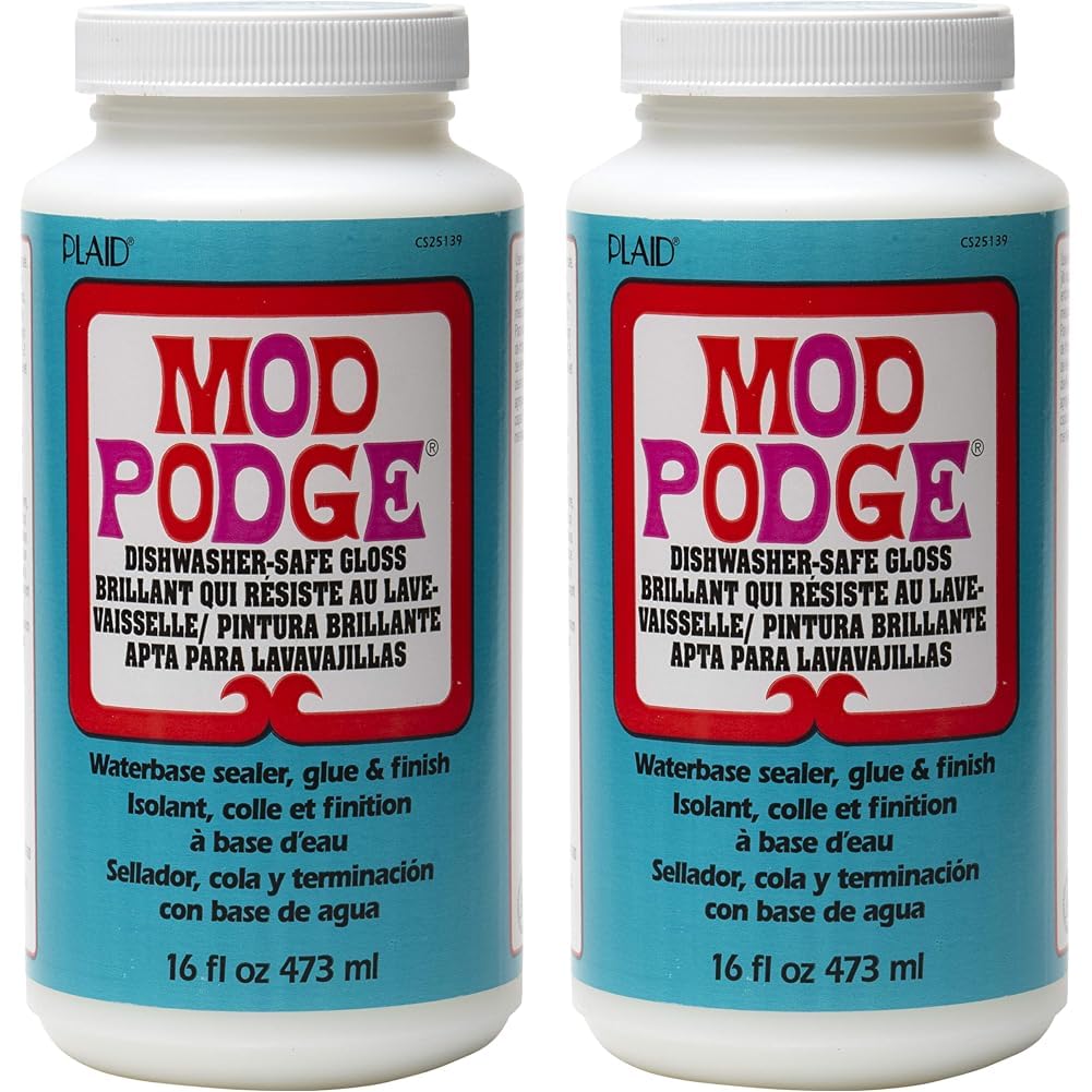 Mod Podge 16 oz Dishwasher Safe Gloss, (Pack of 2)