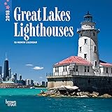 Lighthouses, Great Lakes 2018 7 x 7 Inch Monthly Mini Wall Calendar, USA United States of America Ocean Sea Coast